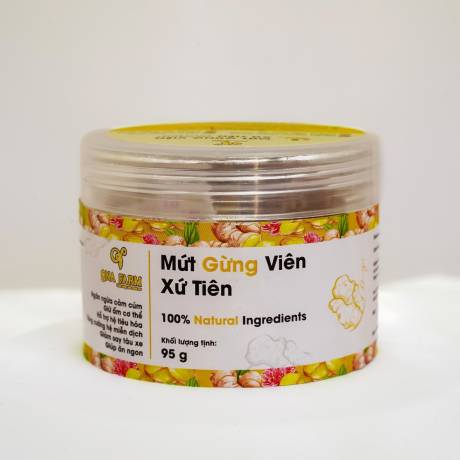 Mứt gừng viên Xứ Tiên hộp 95g cao cấp