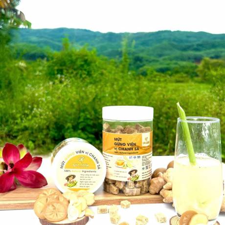 Mứt gừng viên chanh sả 450g